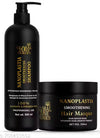 Global Zone Series Nanoplastia Smoothening Shampoo and Hair Masque, 500 ml Each, Sulphate and Paraben Free (GZS-BLACK-SMPU-MSK)