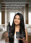 Global Zone Series Nanoplastia Smoothening Shampoo and Hair Masque, 500 ml Each, Sulphate and Paraben Free (GZS-BLACK-SMPU-MSK)