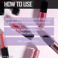 Ronzille Long Lasting Waterproof Non Transfer Mini Liquid Matte Lipstick Kit Set of 10 (Multicolor, 12 ml)