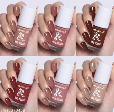 Ronzille Quick Dry Long Lasting Nail Polish Combo Set Of 6