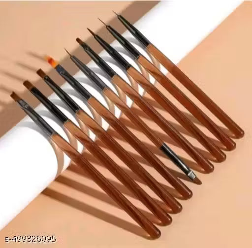 9Pcs Nail Art Brushes,Nail Art Tool Set, Nail Dotting Tools, Nail Art Design Brushes for Gel Polish, Nail Polish Brushes & Clean Up Brushes, 3D Nail Art Decorations Brush for DIY Manicure