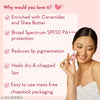 WishCare Tinted Ceramide Lip Balm with SPF50 PA+++ - Kojic Acid & Niacinamide - For Lip Lightening, Long Lasting Hydration - 5gm