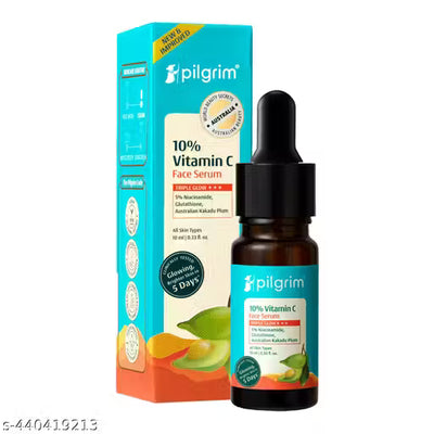 Pilgrim 10% Vitamin C Face Serum For Daily Brightness 10 ml | Brightens & Evens Skin Tone | Women & Men